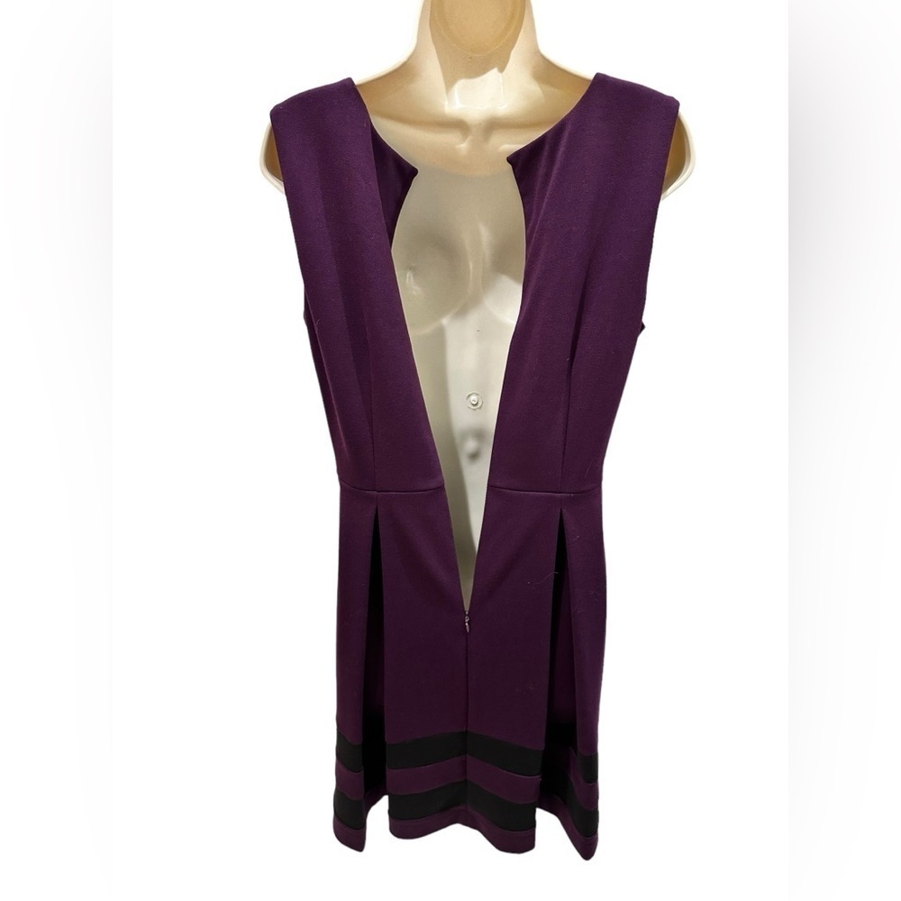 Calvin Klein Purple Black Belted Dress (NO BELT) - Picture 9 of 10